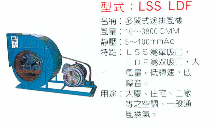 LSS.LDF多翼式送排風機