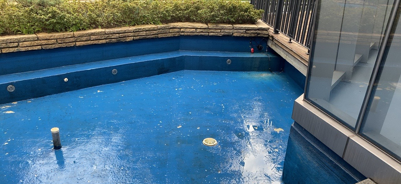 室外水池施作後