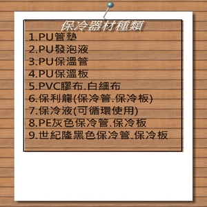 保冷器材種類