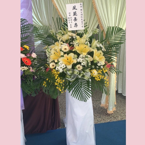 悼念藝術花籃-台中蘭花花籃訂製