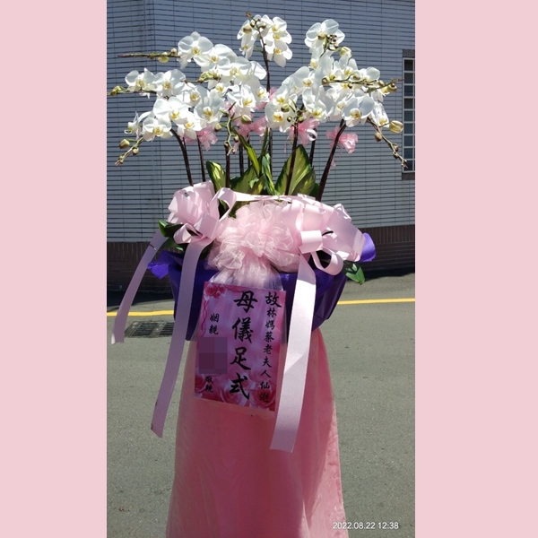 喪禮藝術花柱-台中蘭花花籃訂製