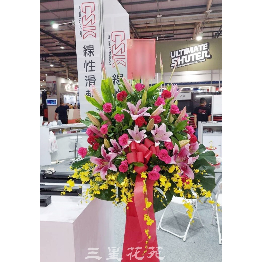 活動祝賀花柱-台中蘭花花籃訂製