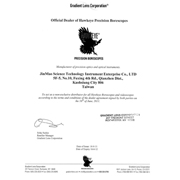 美國HAWKEYE內視鏡系列代理證明書