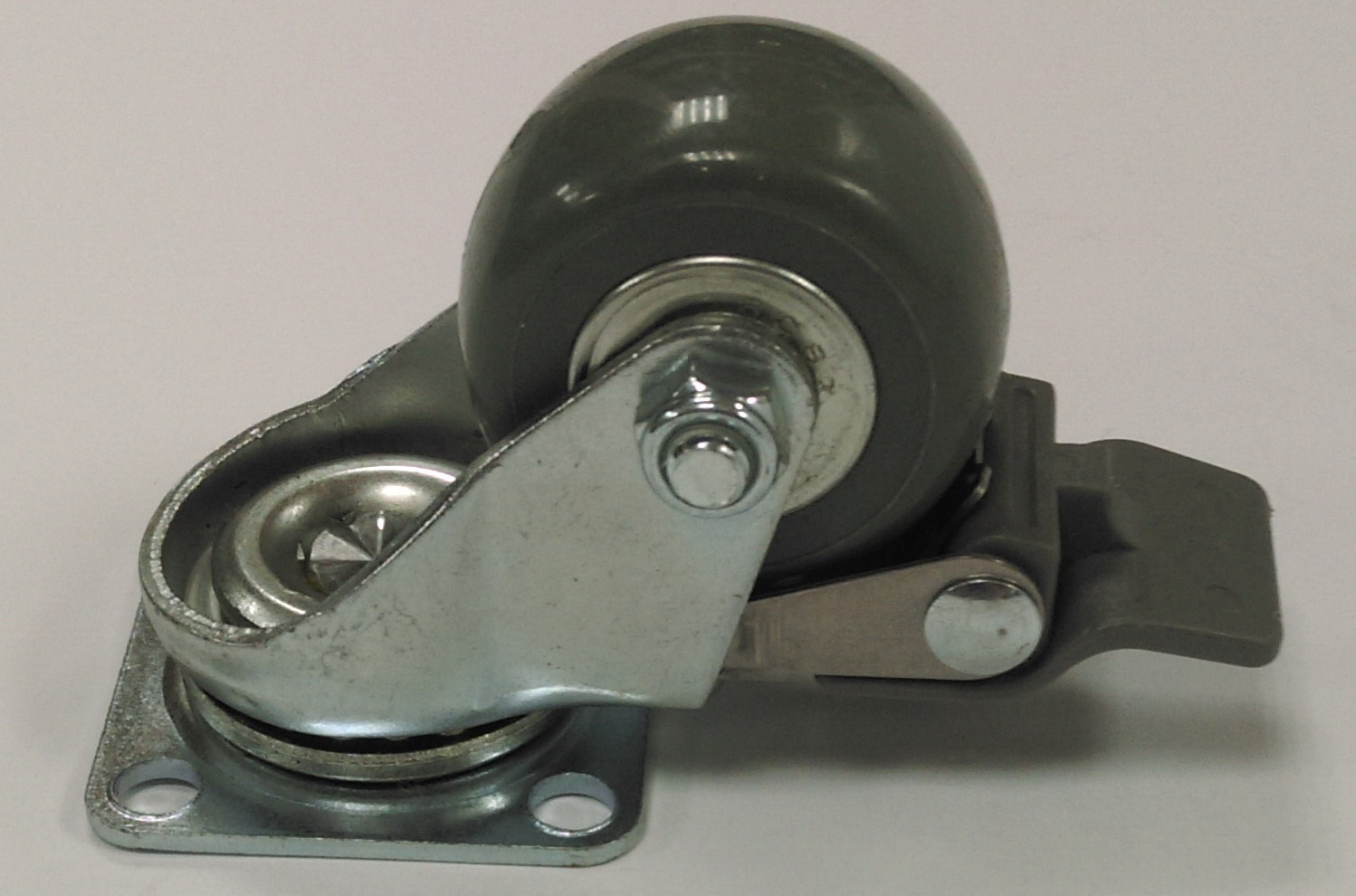 05-1.5PU-四角剎車輪-灰大