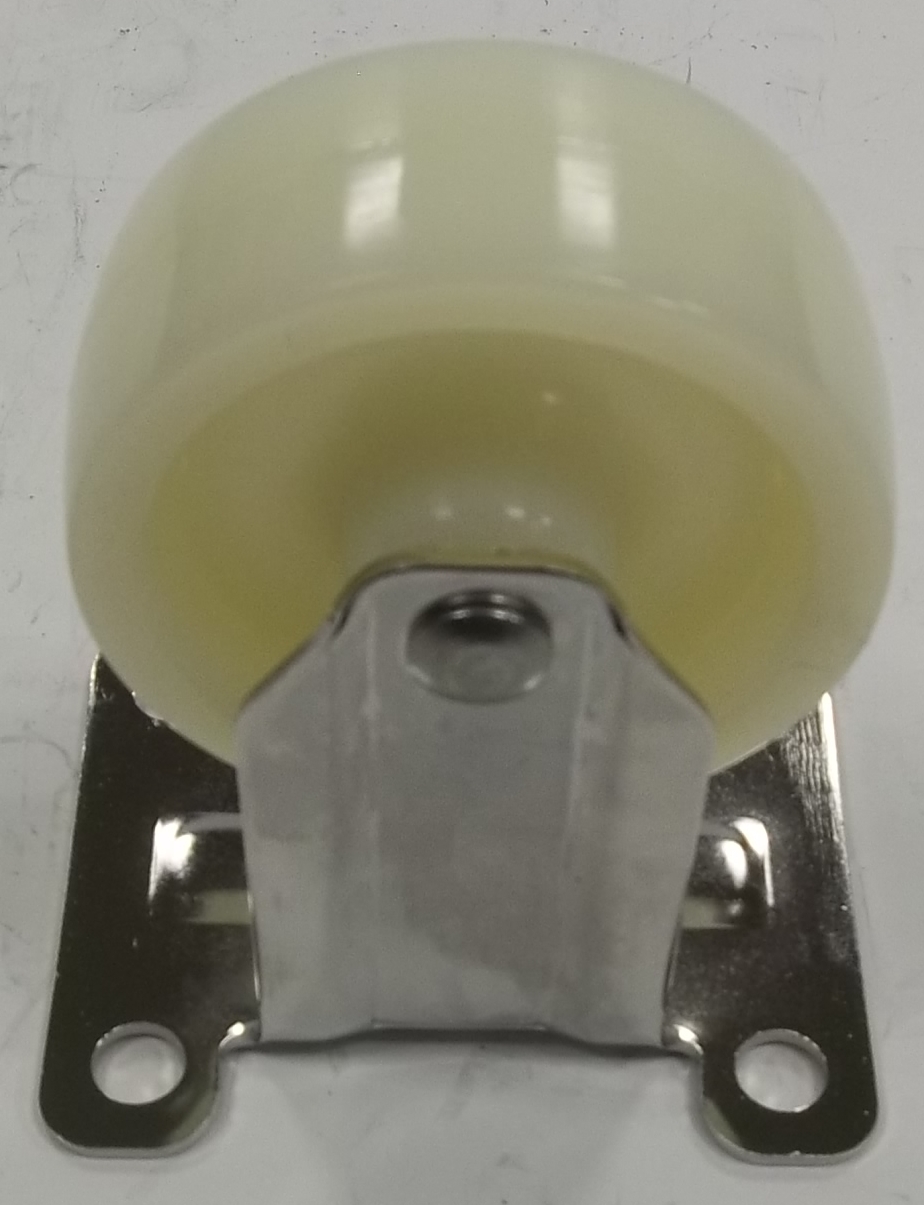 05-3尼龍中型固定輪-白鐵