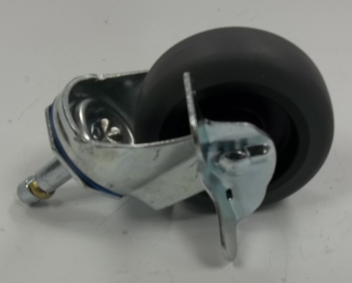 07-3x1∮11銅扣灰TPR邊剎車輪-軸長38灰-3TPR11MM