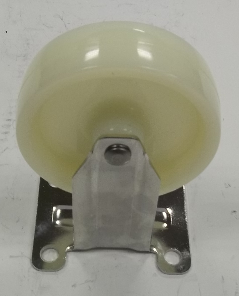 05-4尼龍中型固定輪-白鐵