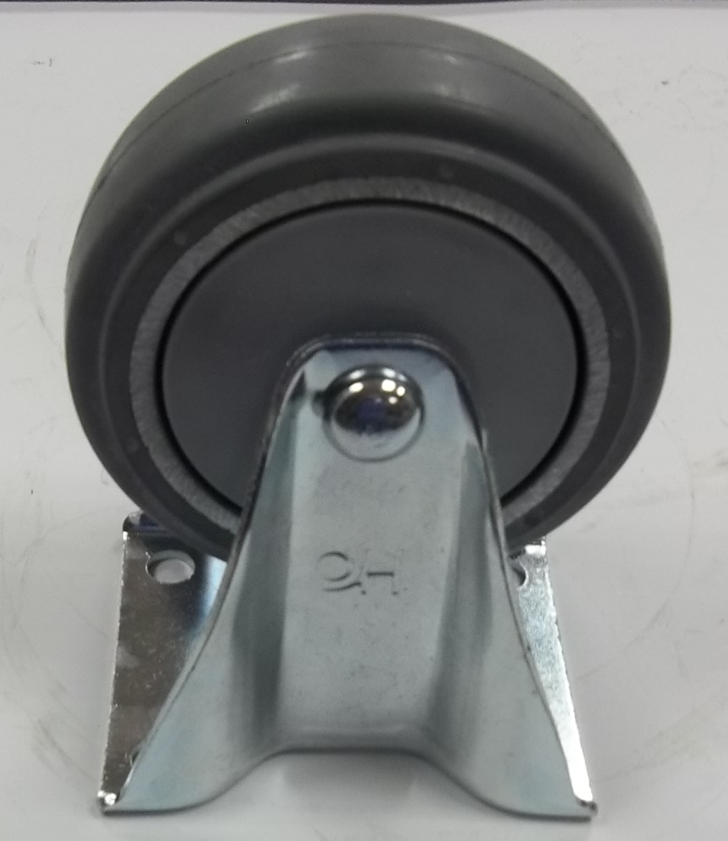 08-4x1.14-橡膠(鋁)固定輪-灰色