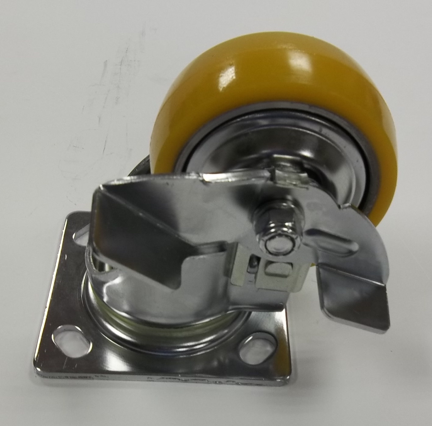 08-4x1.12-PU-側剎車輪-黃色(7x8.5)600KG-08