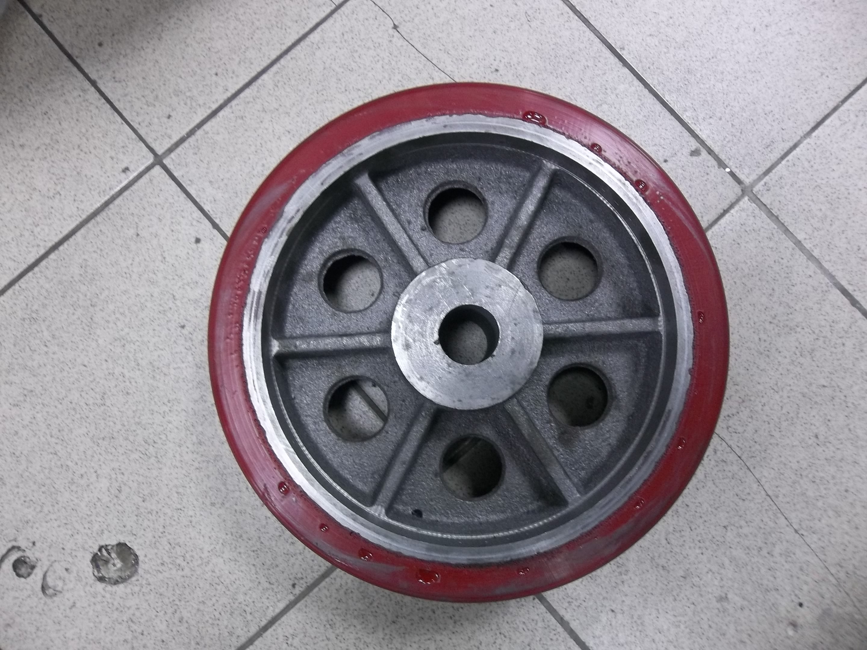 11-12x4PU輪(30MM)-紅