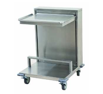 水平滑動式餐盤存放車