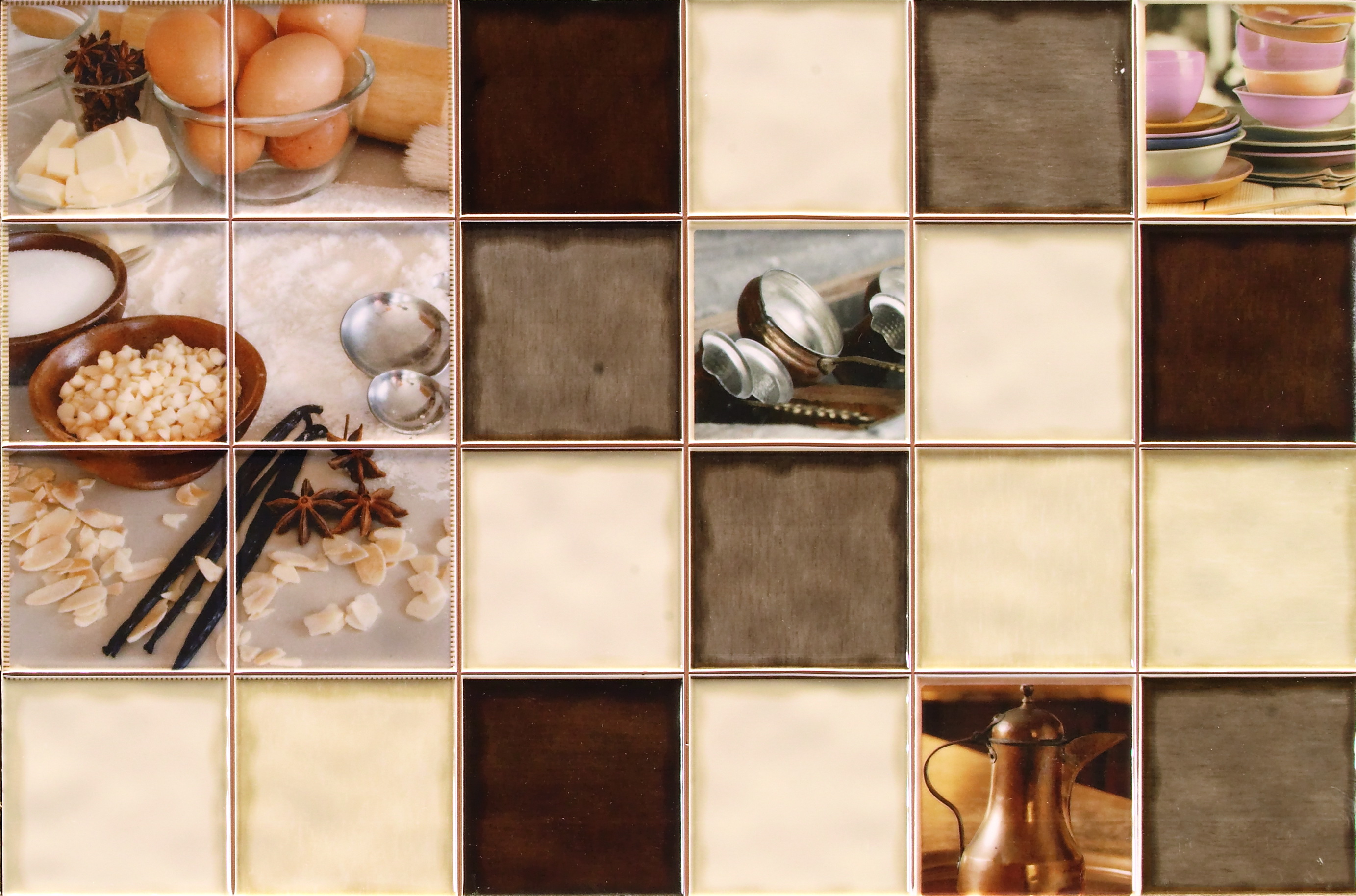 愛蜜莉異想-咖啡花磚馬賽克