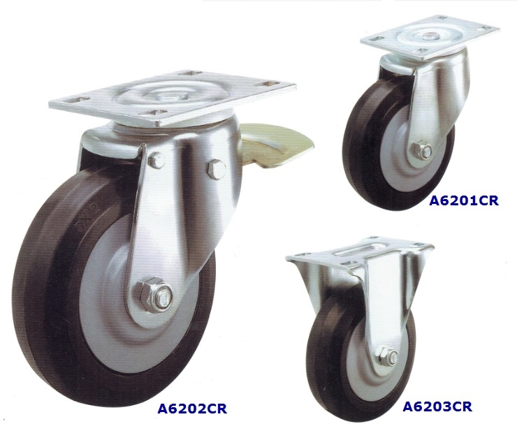 6"x2"彈性橡膠輪