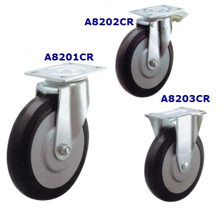 8"x2"彈性橡膠輪