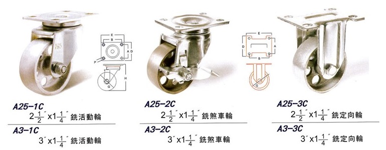 2.5"、3"銑輪(鑄鐵輪)