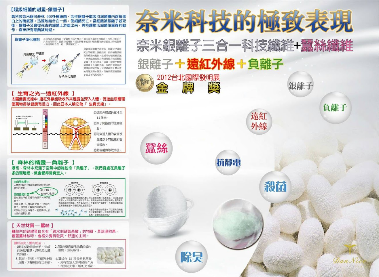 D6448銀離子抗菌蠶絲涼被