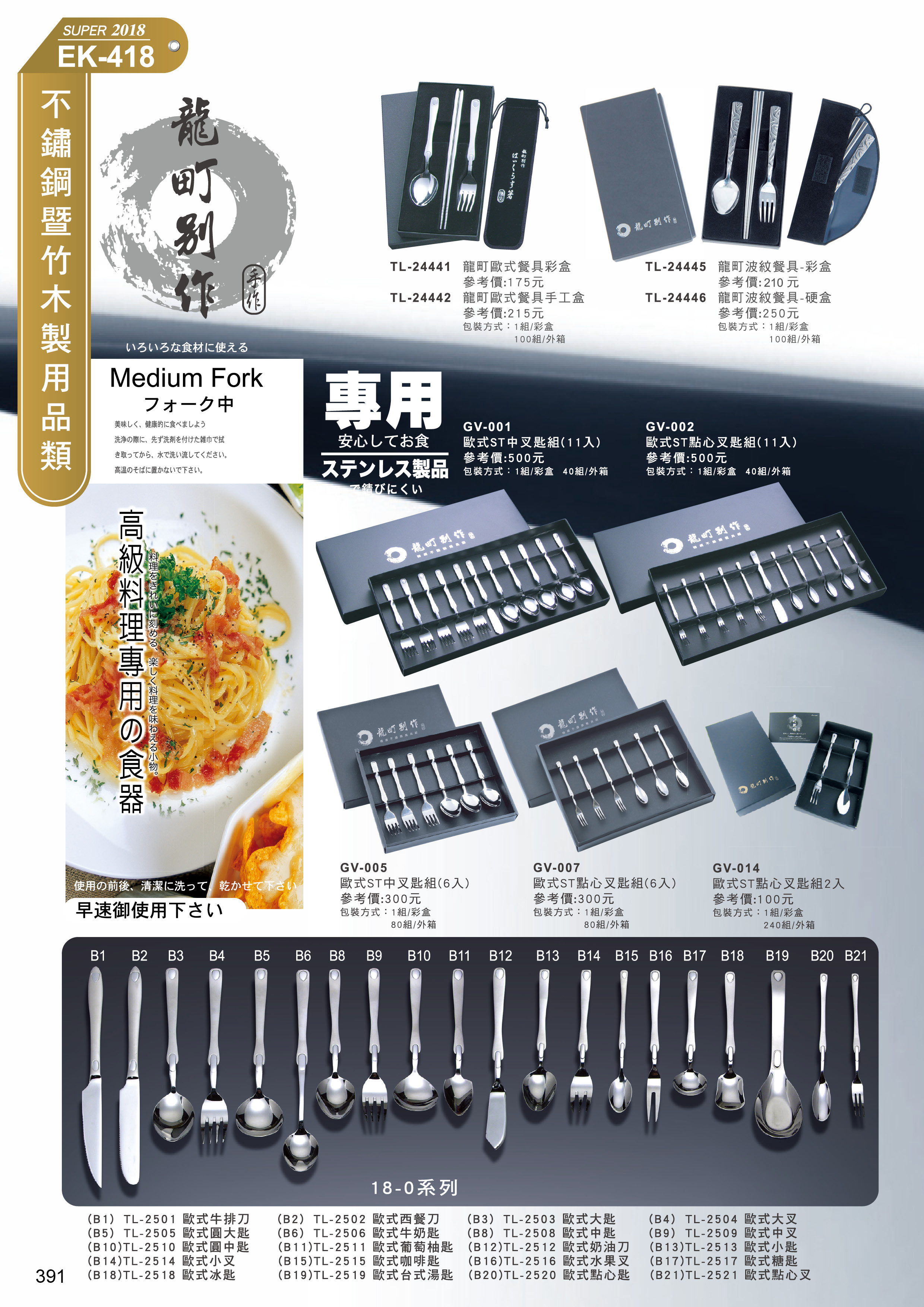 不鏽鋼用品類-41-391-龍町別作