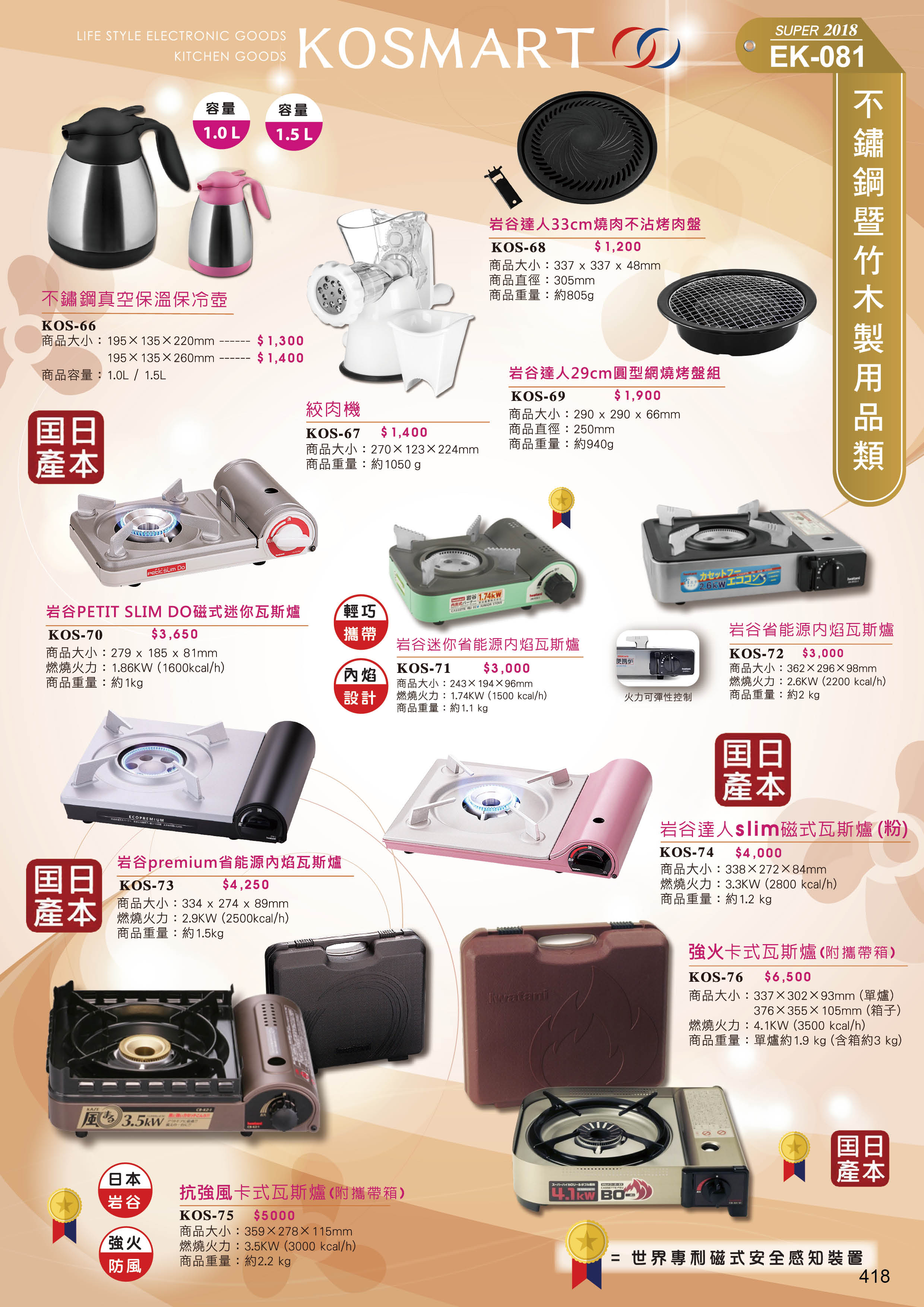 不锈鋼製用品類(KOSMART)-08-418