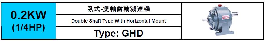 GHD-0.2KW(1/4HP)