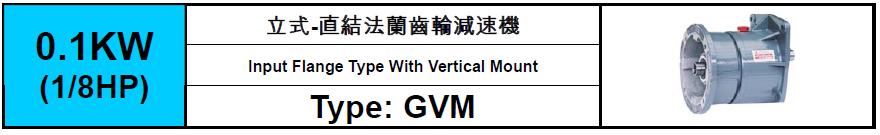 GVM-0.1KW(1/8HP)
