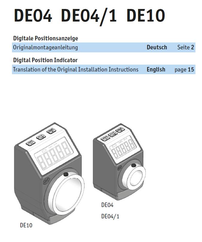 DE04/DE10位置顯示器