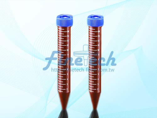 圓錐底離心管PET,15ml,茶色