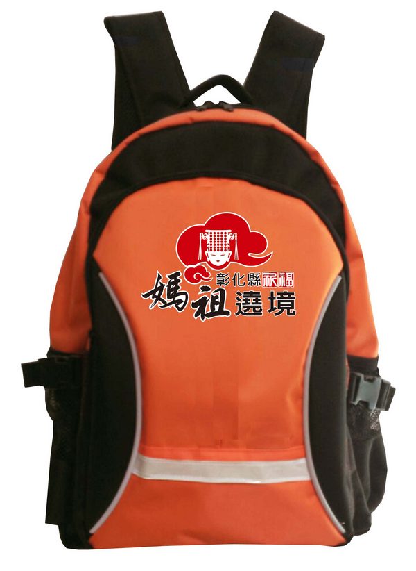 媽祖-橘黑背包