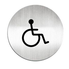 610610C鋁質圓形貼牌殘障洗手間