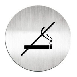 610810C鋁質圓形貼牌-禁止吸菸