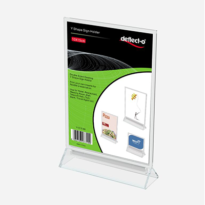 Y1015鏡面Y型標示架(100x150mm)