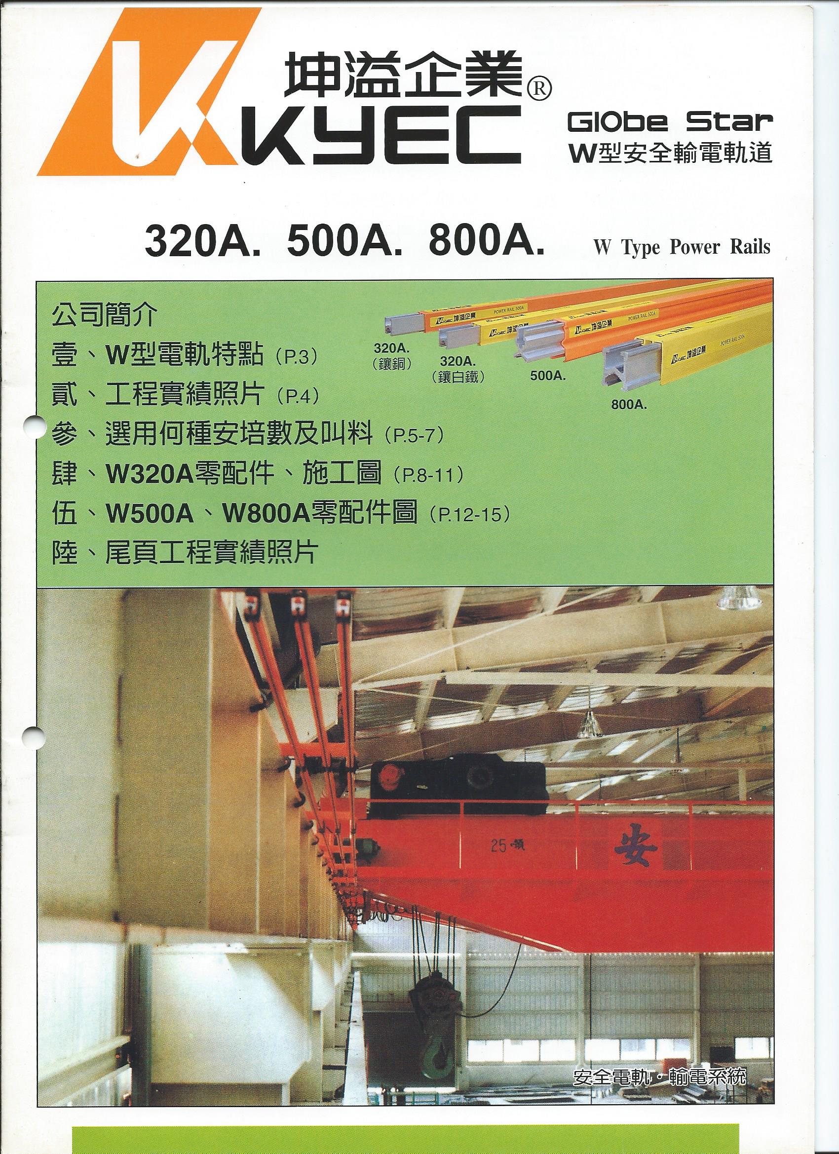 W型320A.500A.800A電軌