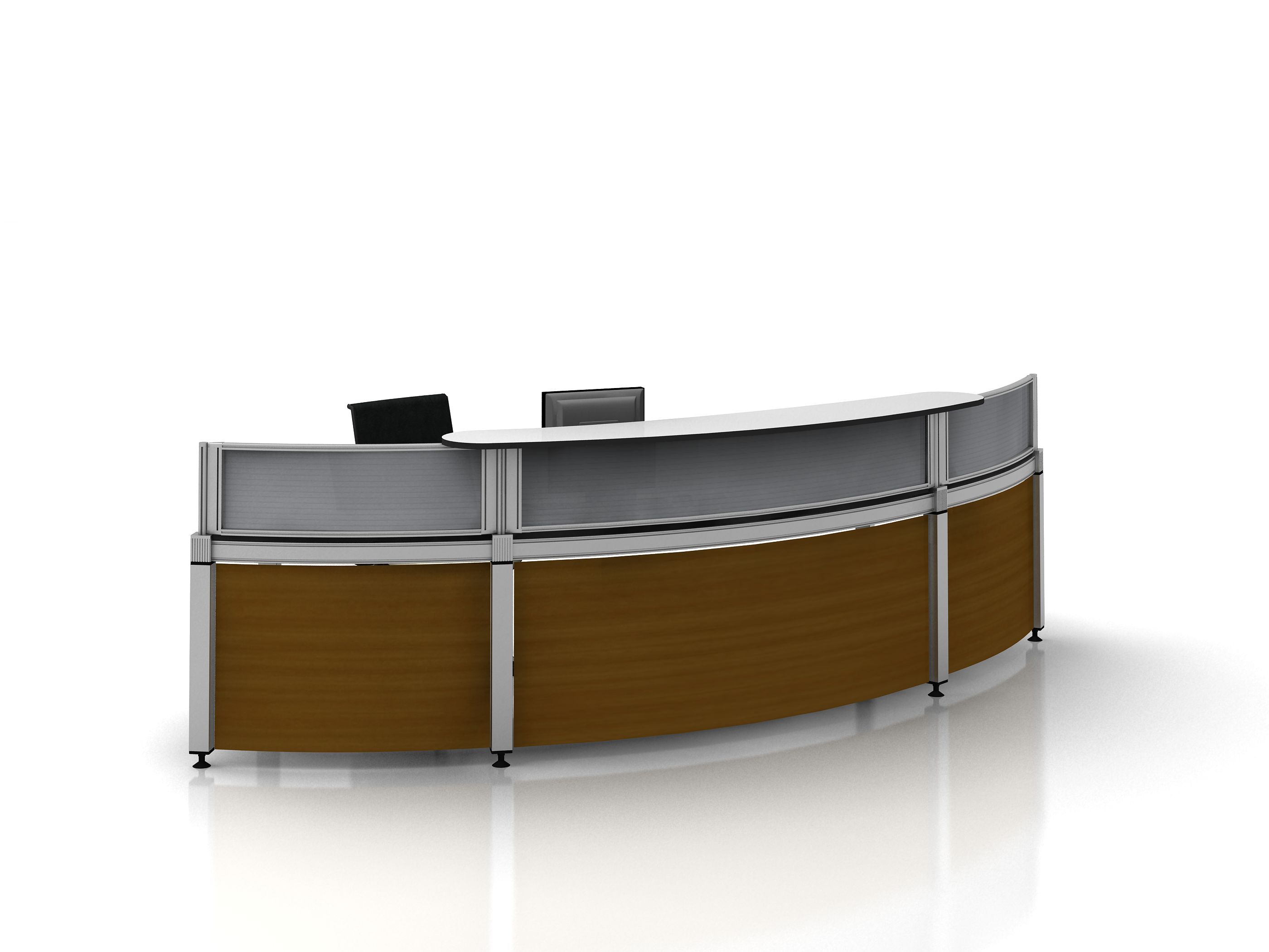 es櫃台屏風(弧形)