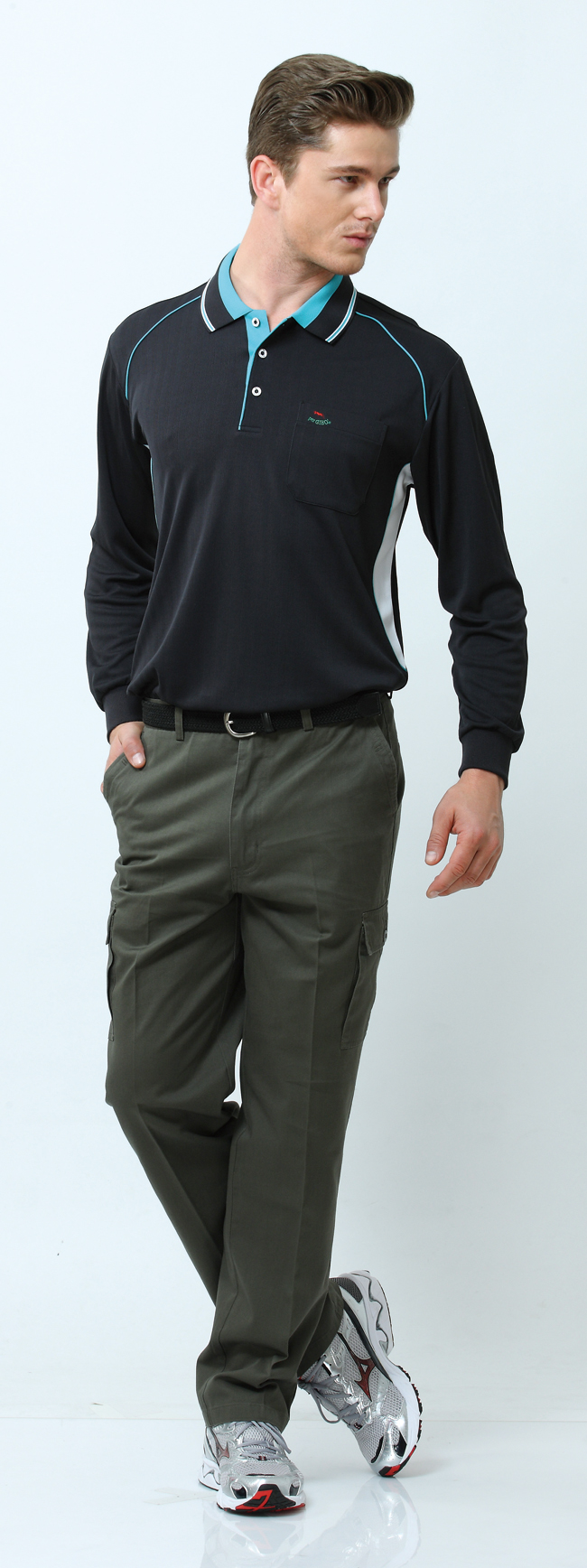 PT142815男版長袖POLO衫