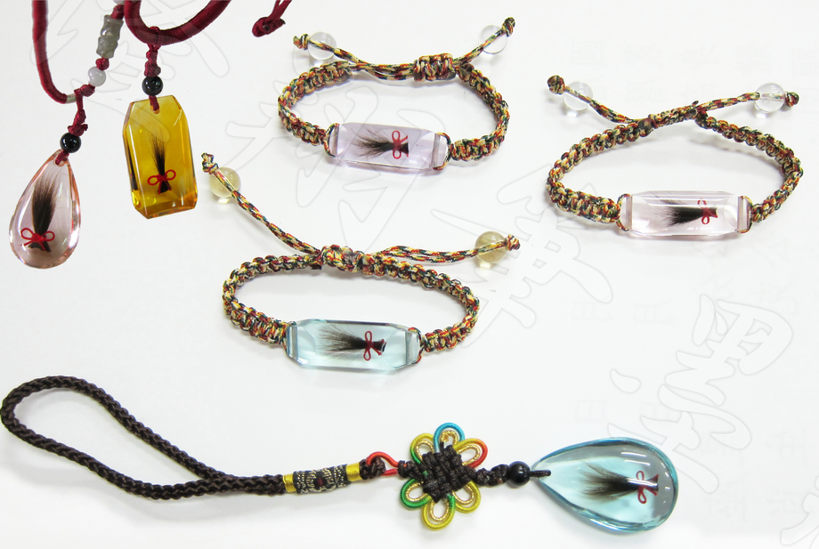 波麗仿水晶多色髮臍-手練,項鍊,吊飾