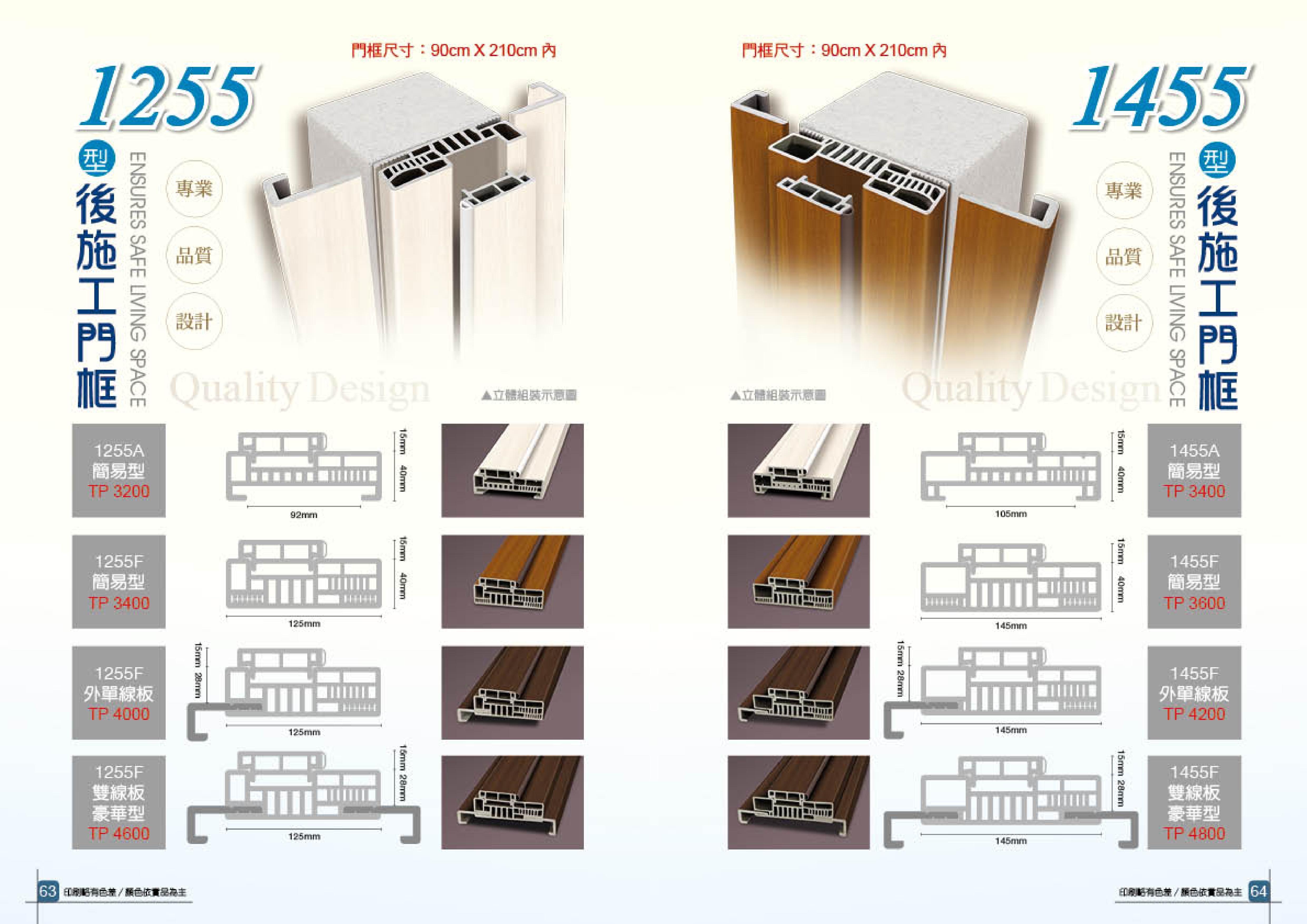 1255型後施工門框