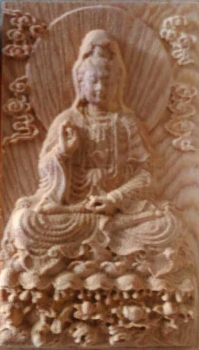 蓮花觀音立體精雕車吊飾