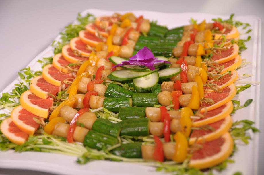 蒜味香料干貝串
