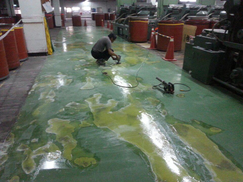 紡織工廠施做EPOXY環氧樹脂地坪工程