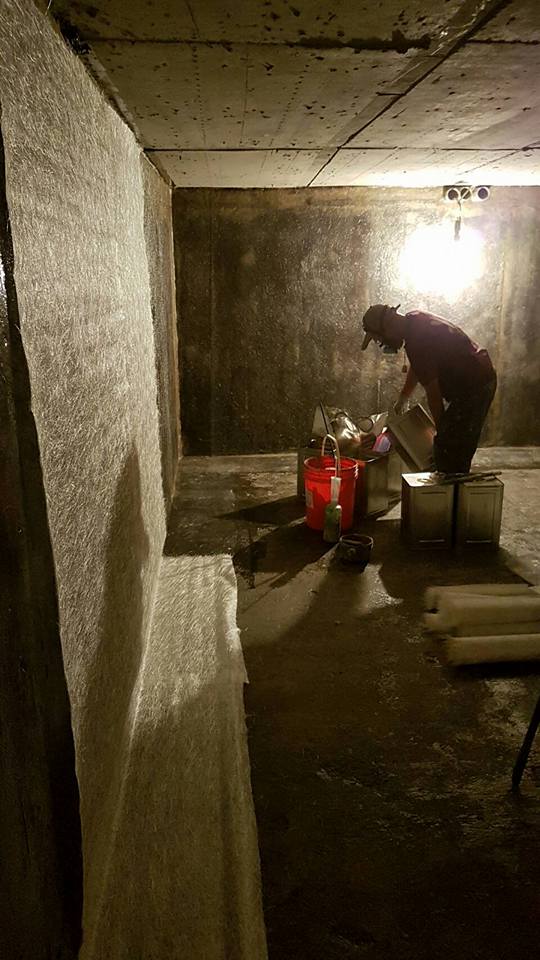 大發工業區耐酸池FRP玻璃纖維層工程施作