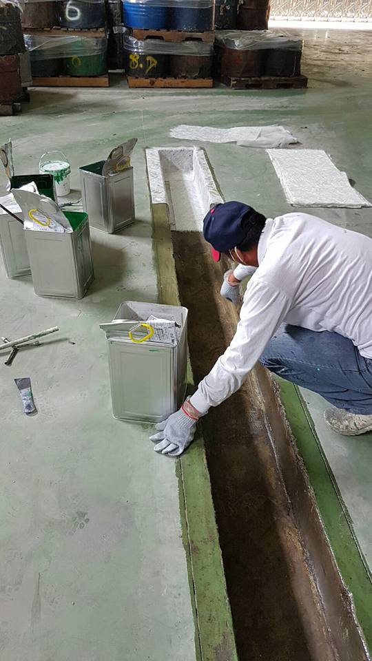 大發工業區耐酸池FRP玻璃纖維層工程施作