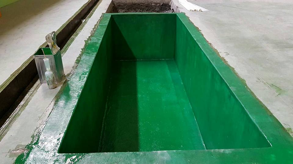 大發工業區耐酸池FRP玻璃纖維層工程施作