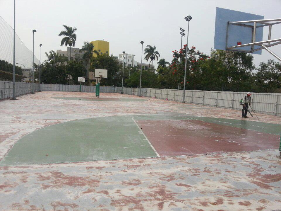 嘉義大學新×校區..壓克力球場重新整地施工