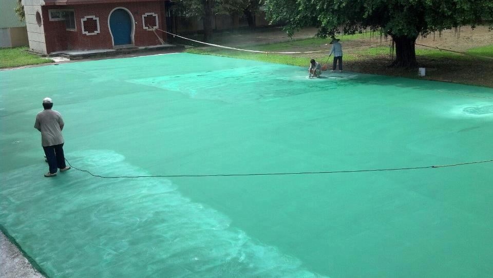 嘉義縣蒜×國小壓克力球場施工