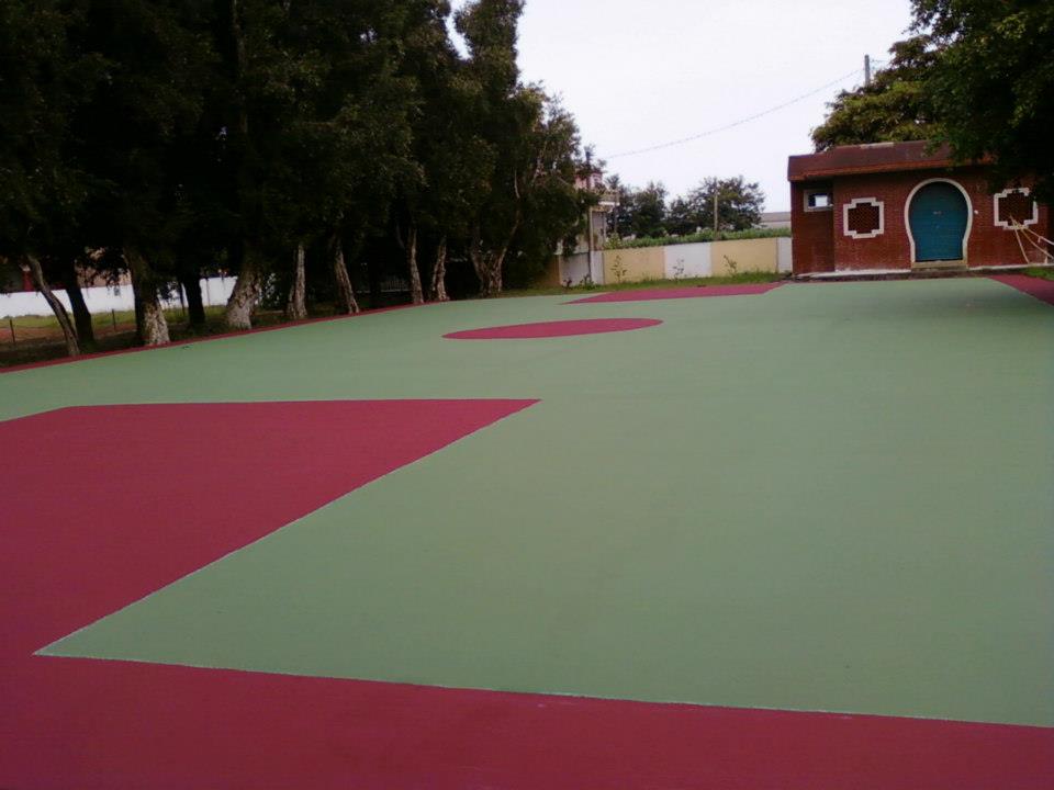 嘉義縣蒜×國小壓克力球場施工