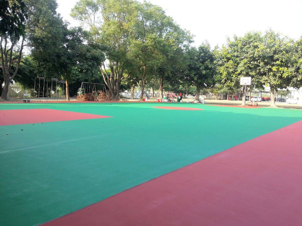 雲林崙×國小壓克力球場施工