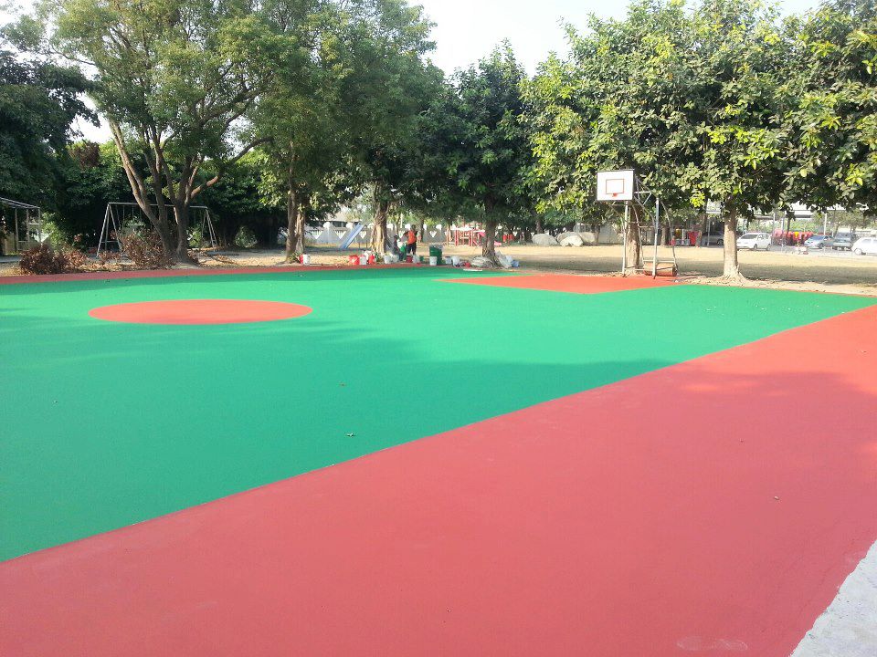 雲林崙×國小壓克力球場施工
