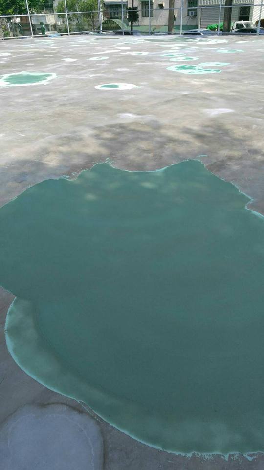 社區球場~壓克力球場施工