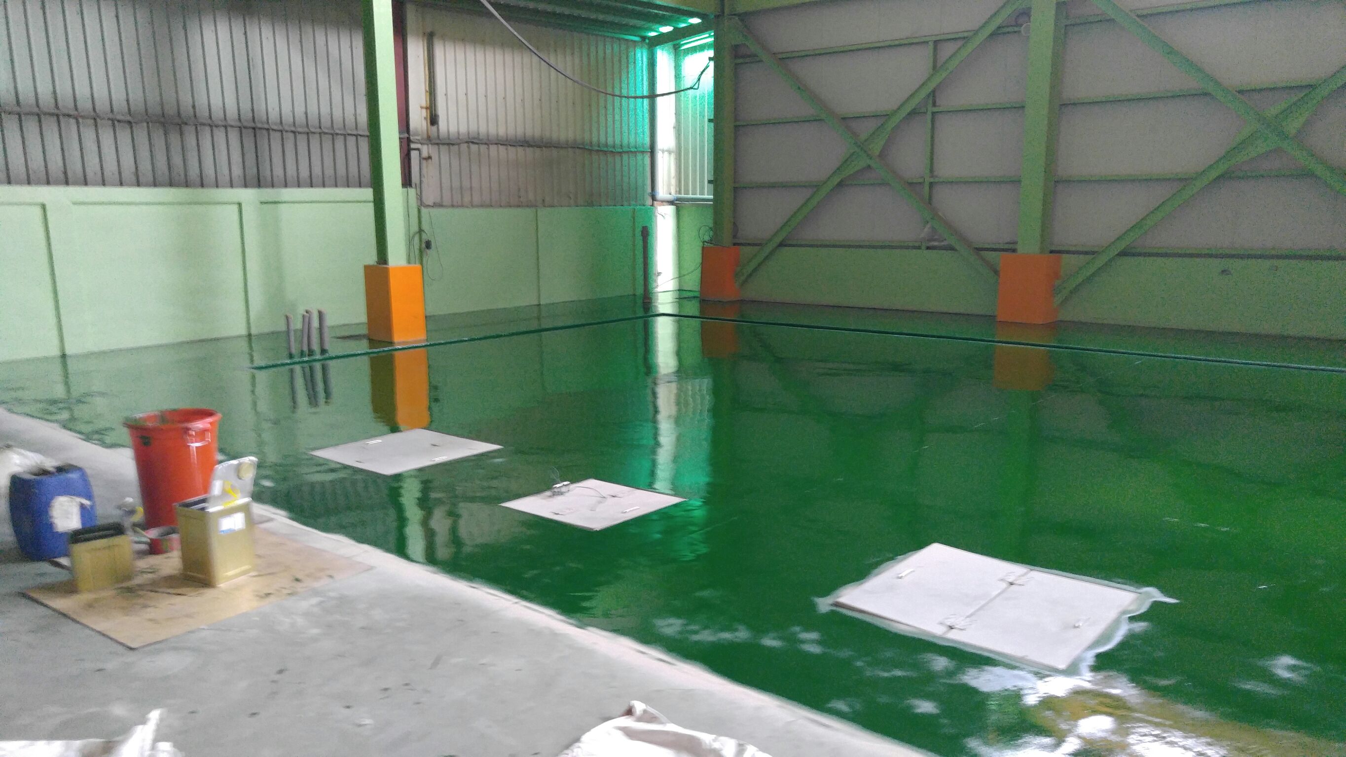 大發工業區耐酸池FRP玻璃纖維層工程施作