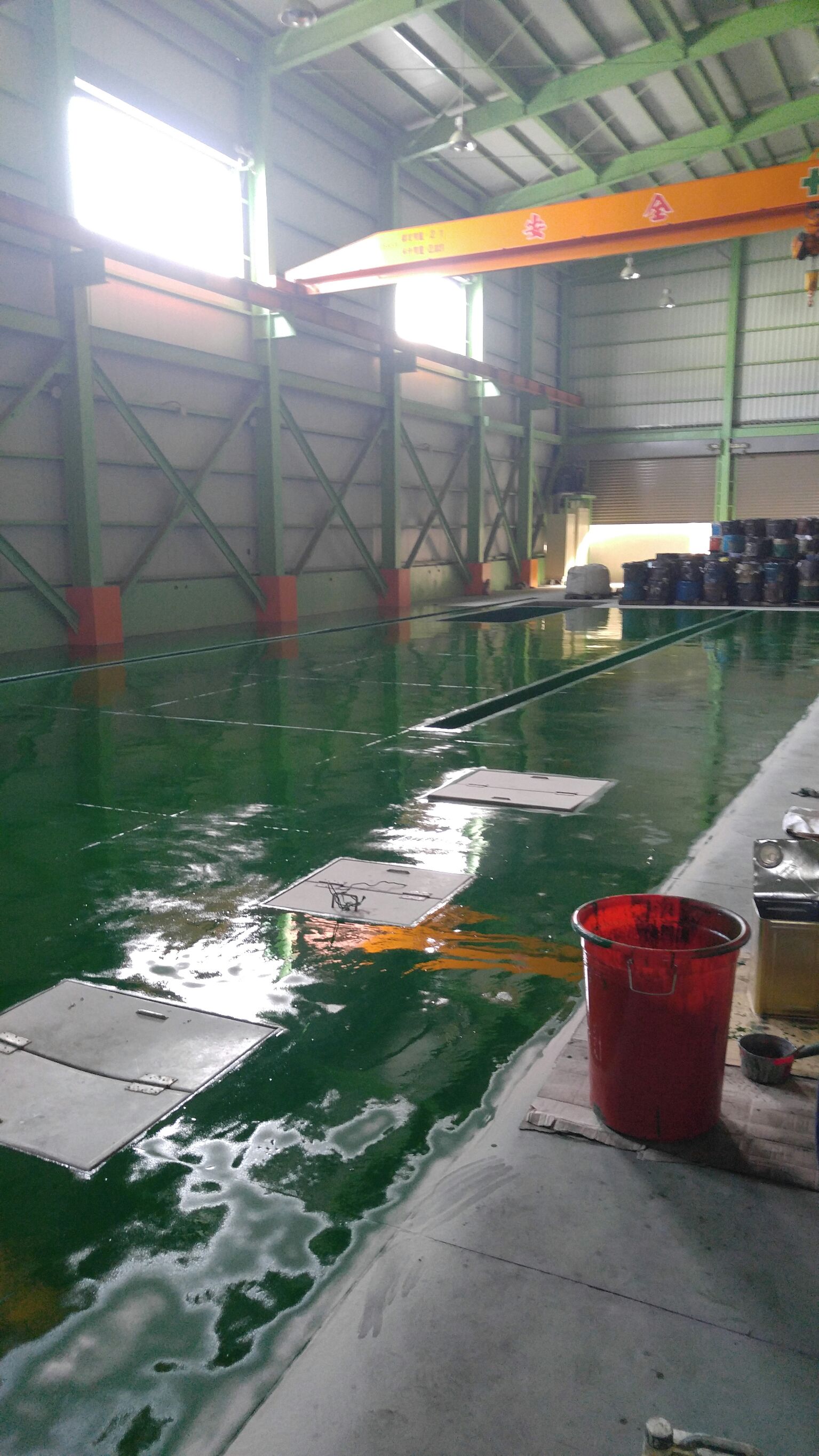 大發工業區耐酸池FRP玻璃纖維層工程施作