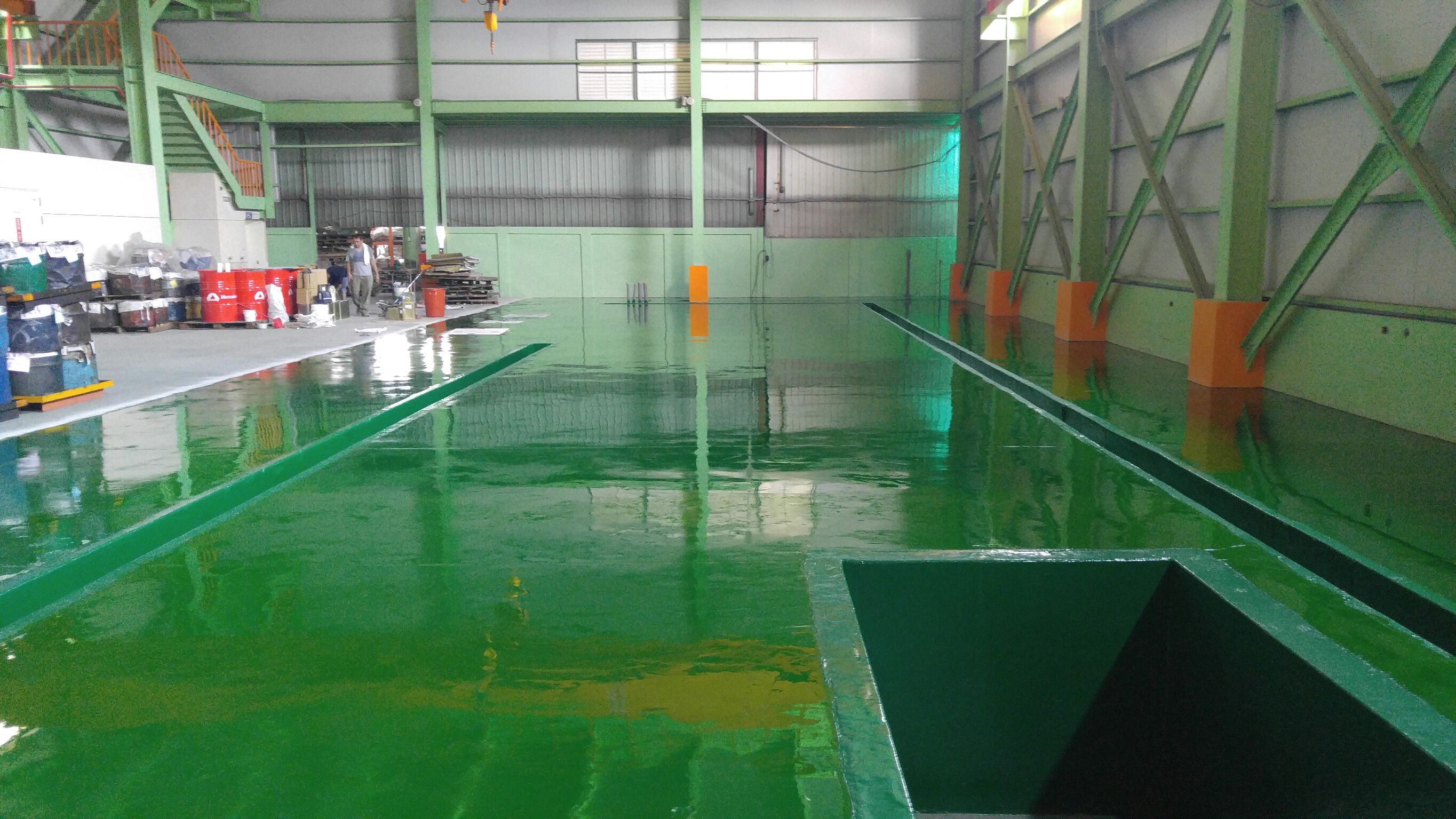 大發工業區耐酸池FRP玻璃纖維層工程施作